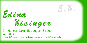 edina wisinger business card